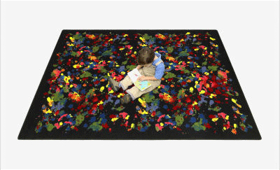 Kid Essentials Splatter Paint Kids Rug 2